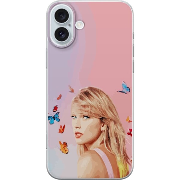 Apple iPhone 16 Plus Gennemsigtig cover Taylor Swift Sommerfug