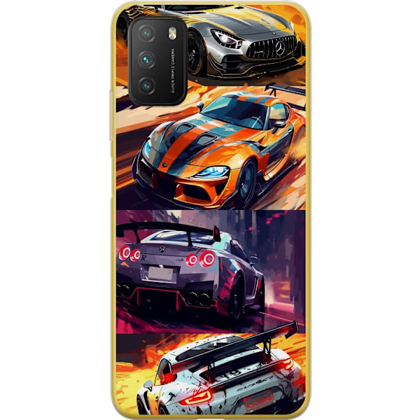 Xiaomi Poco M3  Läpinäkyvä kuori Ralli kuume - vauhdikas te