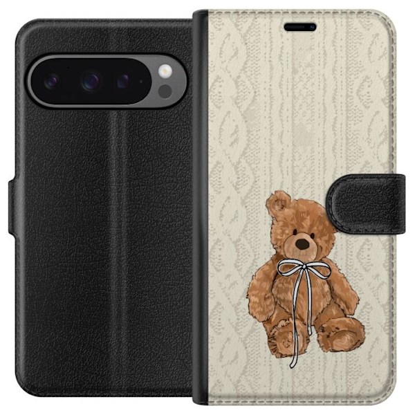 Google Pixel 9 Pro XL Lommeboketui Liten Bamse – klassisk bamse i enkel design