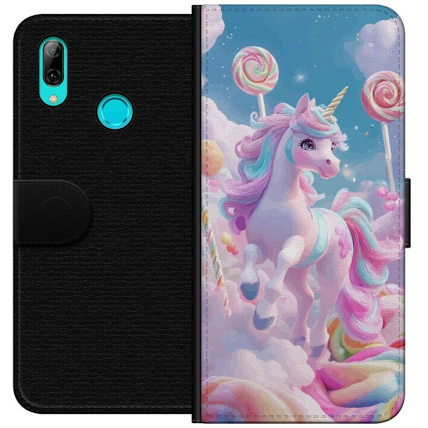 Huawei P smart 2019 Lompakkokotelo Yksisarvinen Candy Pastel Kawaii Suunnittelu Söpö Suosittu Väri Graafinen Trendi Lapsen Teema Fantasia Taide
