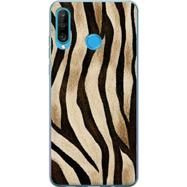 Kompatibelt Mobildeksel til Huawei P30 lite Savannestriper beige