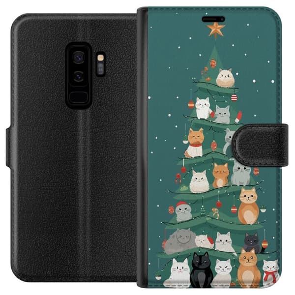 Kompatibel Tegnebogsetui til Samsung Galaxy S9+ Juletræ