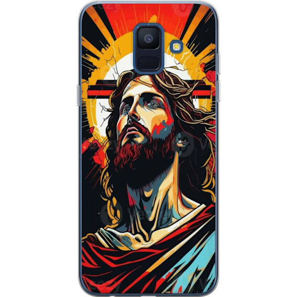 Samsung Galaxy A6 (2018) Läpinäkyvä kuori Jeesus ja Kortti