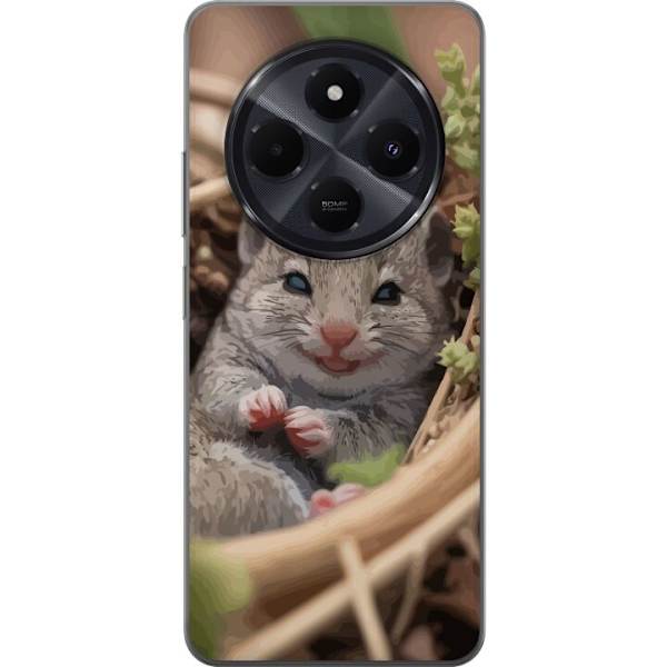 Xiaomi Redmi A4 Genomskinligt Skal Råtta Leende Djurmotiv Stadsmotiv Urban Grafisk Design Populärt Roligt Motiv Art Stil
