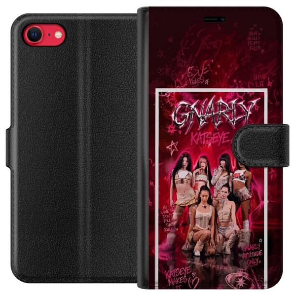 Kompatibelt Plånboksfodral till Apple iPhone 8 KATSEYE rosa