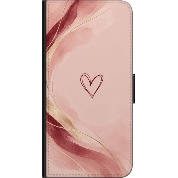Kompatibelt Plånboksfodral till Samsung Galaxy Note 4 Rosenhjärta rosa