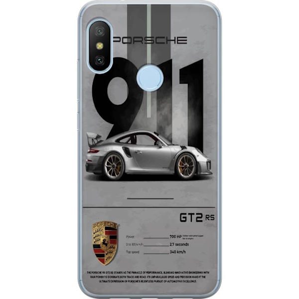 Xiaomi Mi A2 Lite Gennemsigtig cover Porsche 911