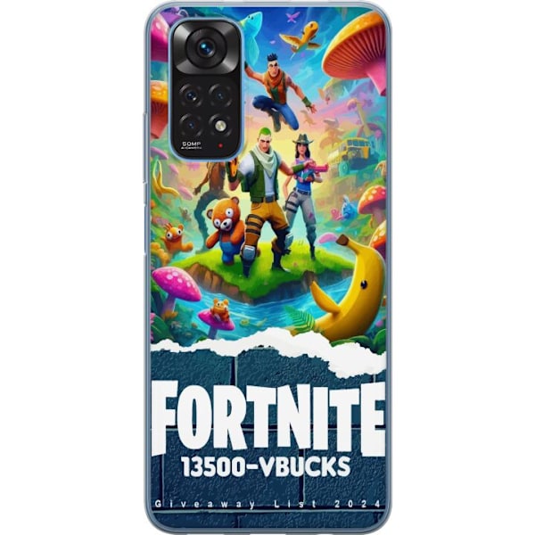 Xiaomi Redmi Note 11S Läpinäkyvä kuori Fortnite