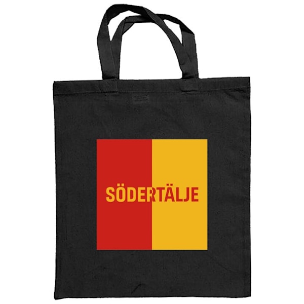Mulepose | Holdbar Indkøbstaske i Stof Södertälje – fodbold Sort one size