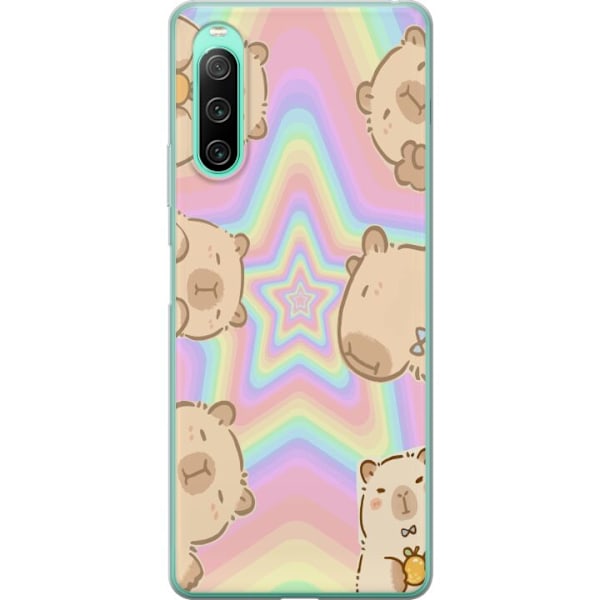 Sony Xperia 10 IV Läpinäkyvä kuori Kawaii Capybara Galaxy S
