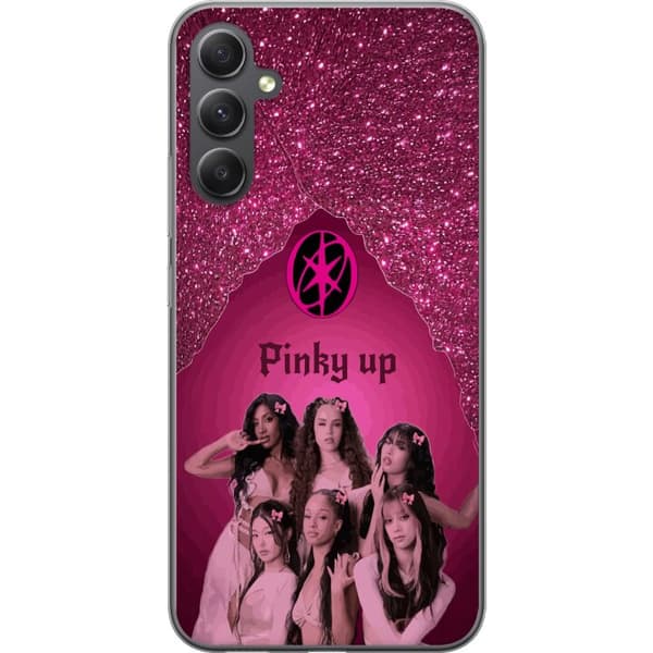 Kompatibelt Mobildeksel til Samsung Galaxy A25 KATSEYE Pinky Up rosa