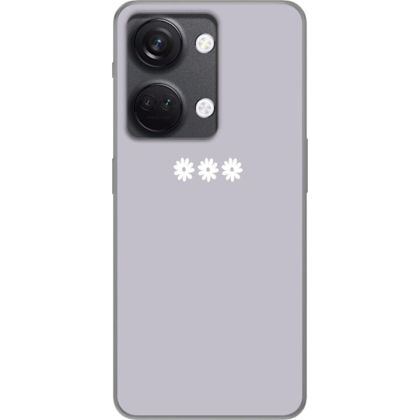 OnePlus Nord 3 Läpinäkyvä kuori Lila Blomminimalismi - tyylikäs kukkakuva lila taustalla