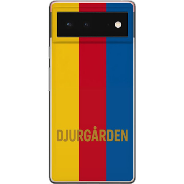 Google Pixel 6 Läpinäkyvä kuori Djurgården – jalkapallo