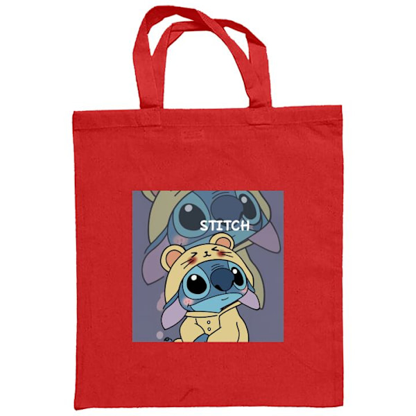 Tygpåse | Hållbar Shoppingväska i Tyg Stitch Röd one size