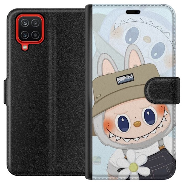 Samsung Galaxy A12 Tegnebogsetui Labubu med hat - Pop Mart figur Mr. Butcher i retro-stil med karakter