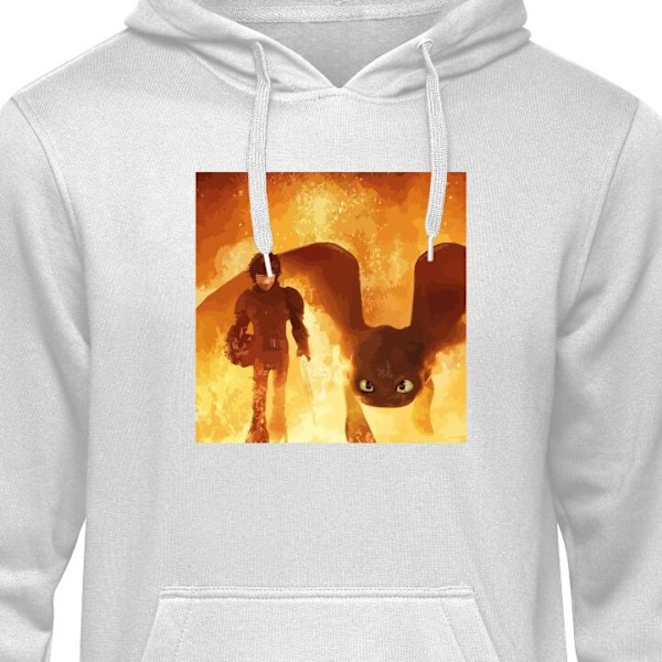 Børne-Hoodie | Blød Hættetrøje til Børn Drage træner grå 5-6 År