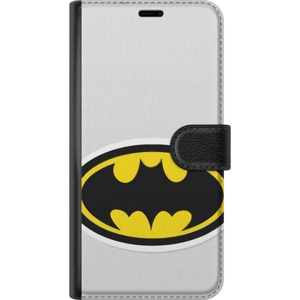 Kompatibel Tegnebogsetui til Google Pixel 10 Pro Sort og gul Batman-flagermussymbol, klassisk superheltemotiv sort