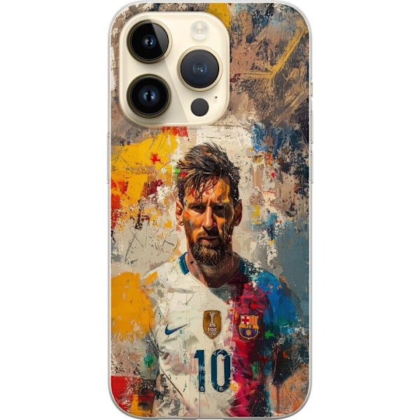 Apple iPhone 15 Pro Gennemsigtig cover Messi Art