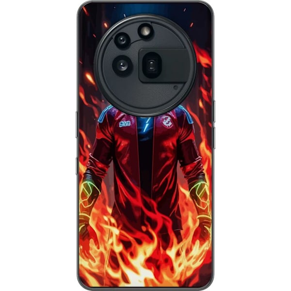 Nothing Phone (3a) Pro Genomskinligt Skal Ronaldo Inferno – fotbollshjälte i eldflammor