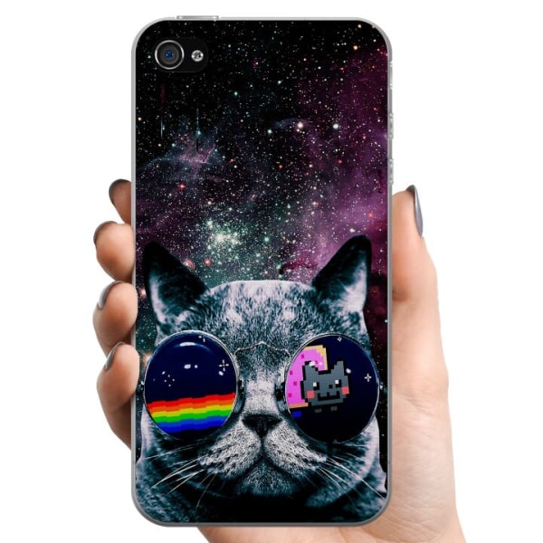 Apple iPhone 4s TPU Matkapuhelimen kuori Avaruus kissa