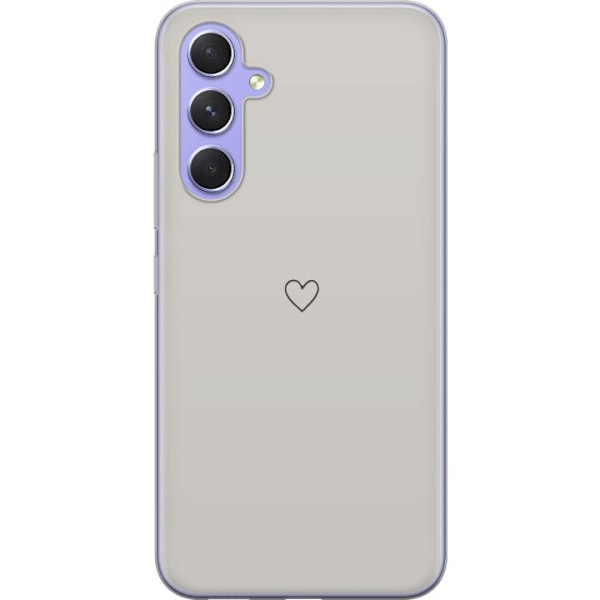 Samsung Galaxy A54 Läpinäkyvä kuori Sydän
