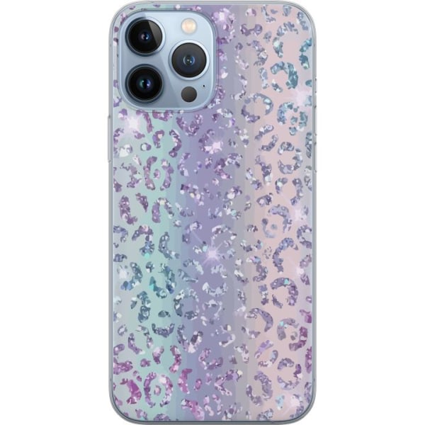 Apple iPhone 13 Pro Max Gennemsigtig cover Glitter Leopard