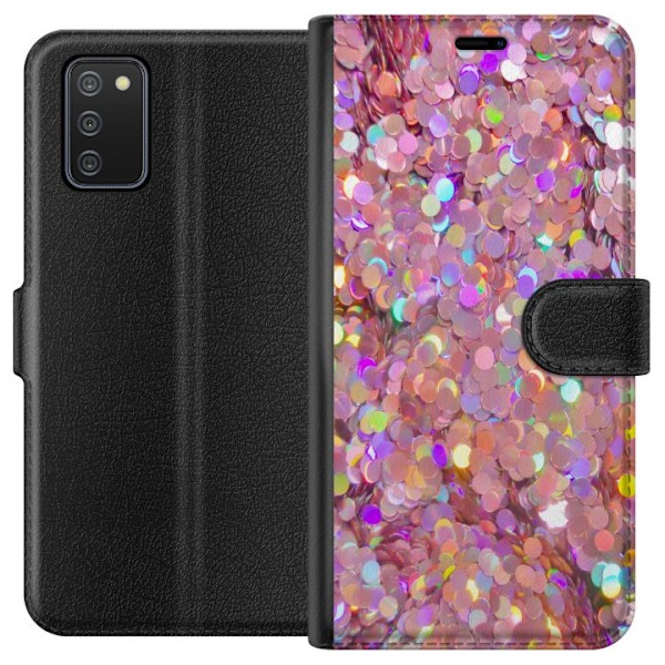 Samsung Galaxy A02s Lompakkokotelo Kimalteleva