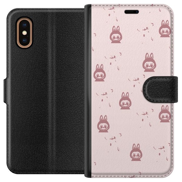 Apple iPhone XS Max Lompakkokotelo Labubu Neon Pop - Neonväri