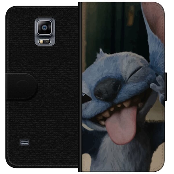 Samsung Galaxy Note 4 Tegnebogsetui Stitch Sød Alien - Blå Favorit fra Ydre Rummet