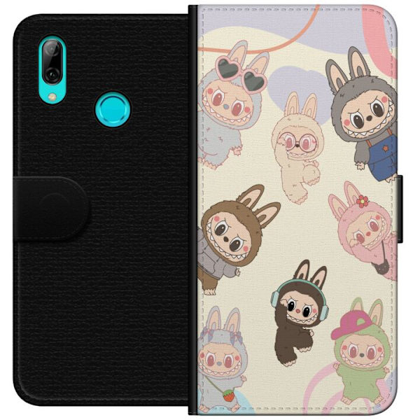 Huawei P smart 2019 Plånboksfodral Labubu Pop Mart Kollektion Motiv Figur Samling Design Populärt Art Toy Pop Mart Kreativ Grafiskt
