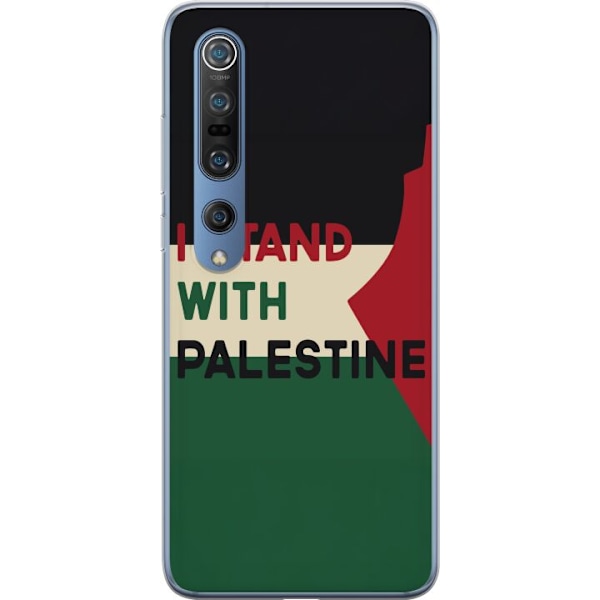 Xiaomi Mi 10 Pro 5G Genomskinligt Skal Stand with Palestine – solidaritetsdesign med starkt budskap
