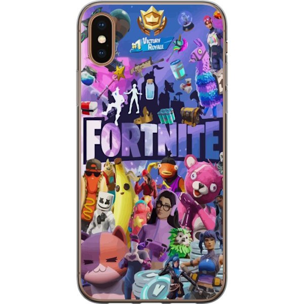 Apple iPhone XS Läpinäkyvä kuori Fortnite Skins Emotes Batt