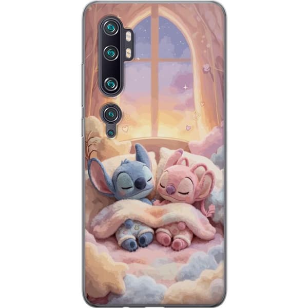 Kompatibelt Mobilskal till Xiaomi Mi Note 10 Pro Sovande blå och rosa figurer rosa