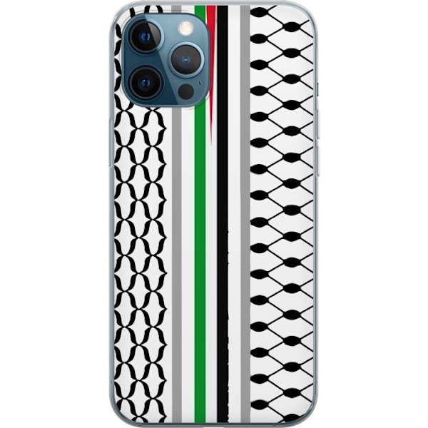 Apple iPhone 12 Pro Genomskinligt Skal Keffiyeh, Palestina