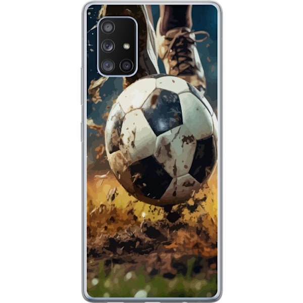 Samsung Galaxy A71 5G Gennemsigtig cover Fodbold