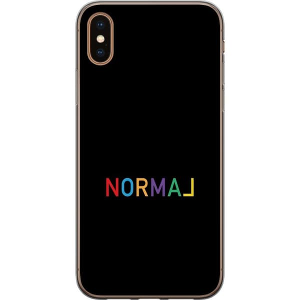 Kompatibelt Mobilskal till Apple iPhone XS Färgglad Normal text svart