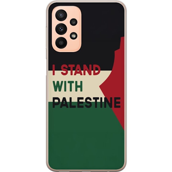 Samsung Galaxy A23 Genomskinligt Skal Stand with Palestine – solidaritetsdesign med starkt budskap