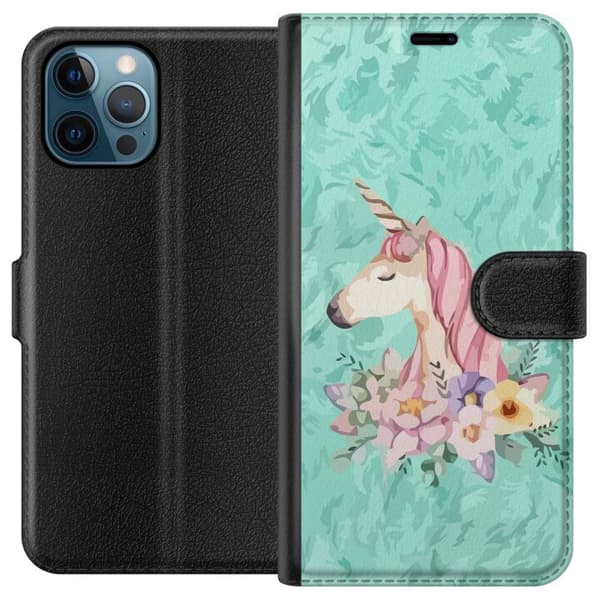 Kompatibel Tegnebogsetui til Apple iPhone 12 Pro Unicorn