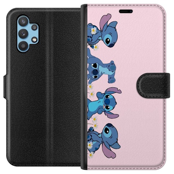 Samsung Galaxy A32 5G Lompakkokotelo  Stitch Nauru & Leikki