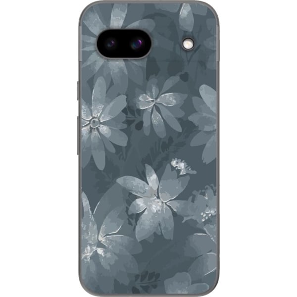 Google Pixel 8a Gennemsigtig cover Blomster Grå / Blå