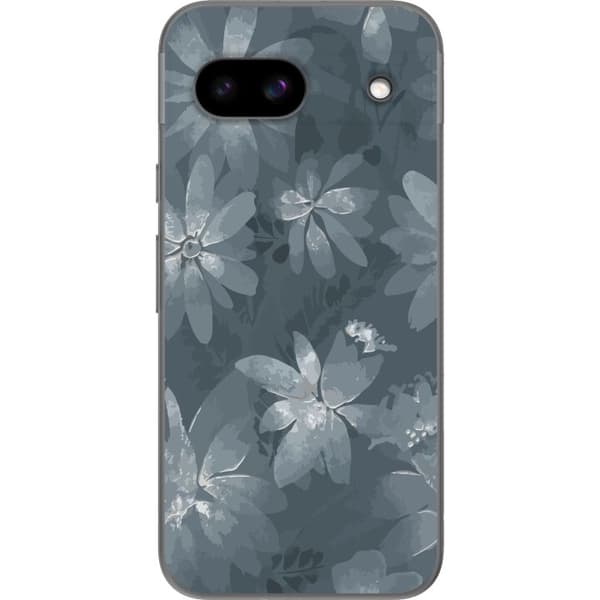 Kompatibelt Mobilskal till Google Pixel 8a Blommor Grå / Blå