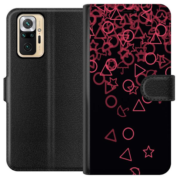 Xiaomi Redmi Note 10 Pro Plånboksfodral Squid Game Ikoner Serie Design Populärt TV Spel Ikoner Grafiskt Motiv Asiatisk Trend Dramaserie
