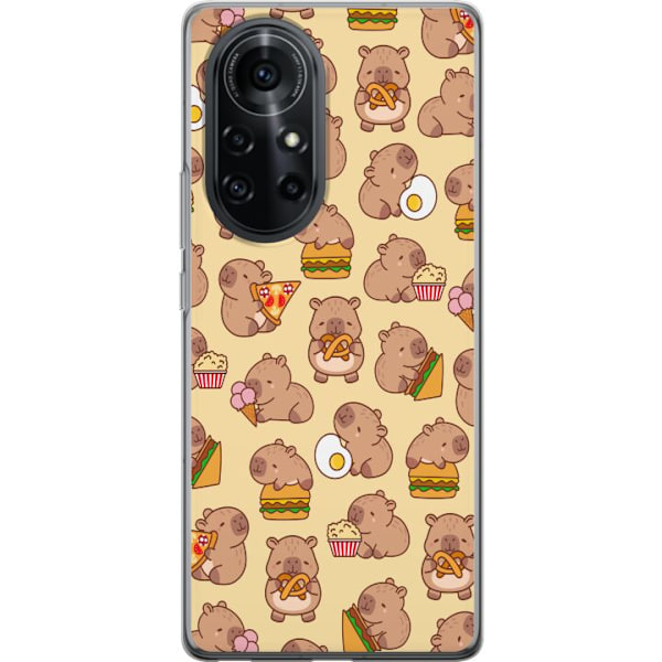 Huawei nova 8 Pro Läpinäkyvä kuori Kawaii capybara puhelinkotelo useilla söpöillä hahmoilla