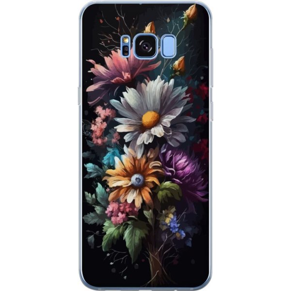 Samsung Galaxy S8 Läpinäkyvä kuori Kukat