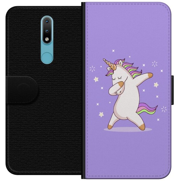 Nokia 2.4 Plånboksfodral Unicorn Dab