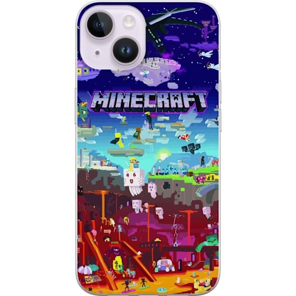 Apple iPhone 14 Genomskinligt Skal Minecraft