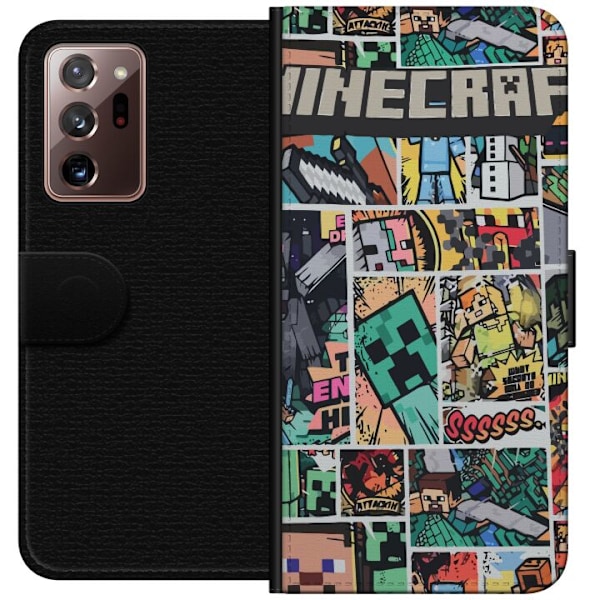 Samsung Galaxy Note20 Ultra Lompakkokotelo Minecraft Taide