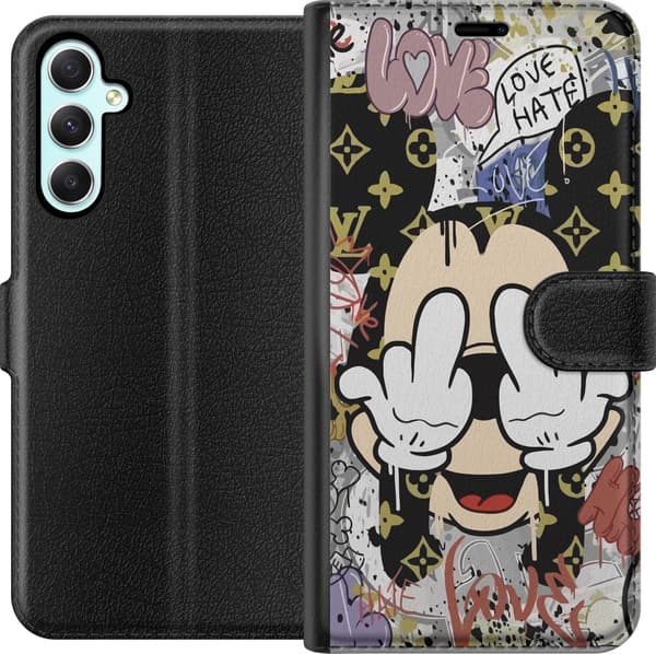 Kompatibel Tegnebogsetui til Samsung Galaxy A34 Mickey Mouse