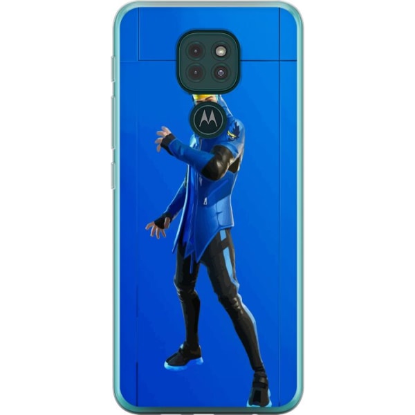 Motorola Moto G9 Play Gennemsigtig cover Fortnite - Ninja Blue