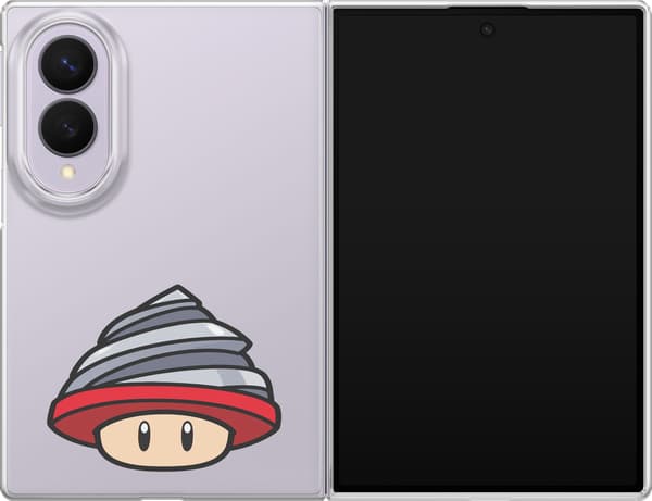 Kompatibelt Mobilskal till Samsung Galaxy Z Fold8 Grå borrsvamp - Grått motiv med grå borrsvamp. grå